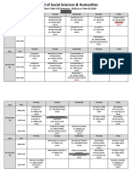 Time Table Fall 2020