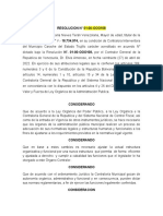 Modificación estructura Contraloría Municipal Carache