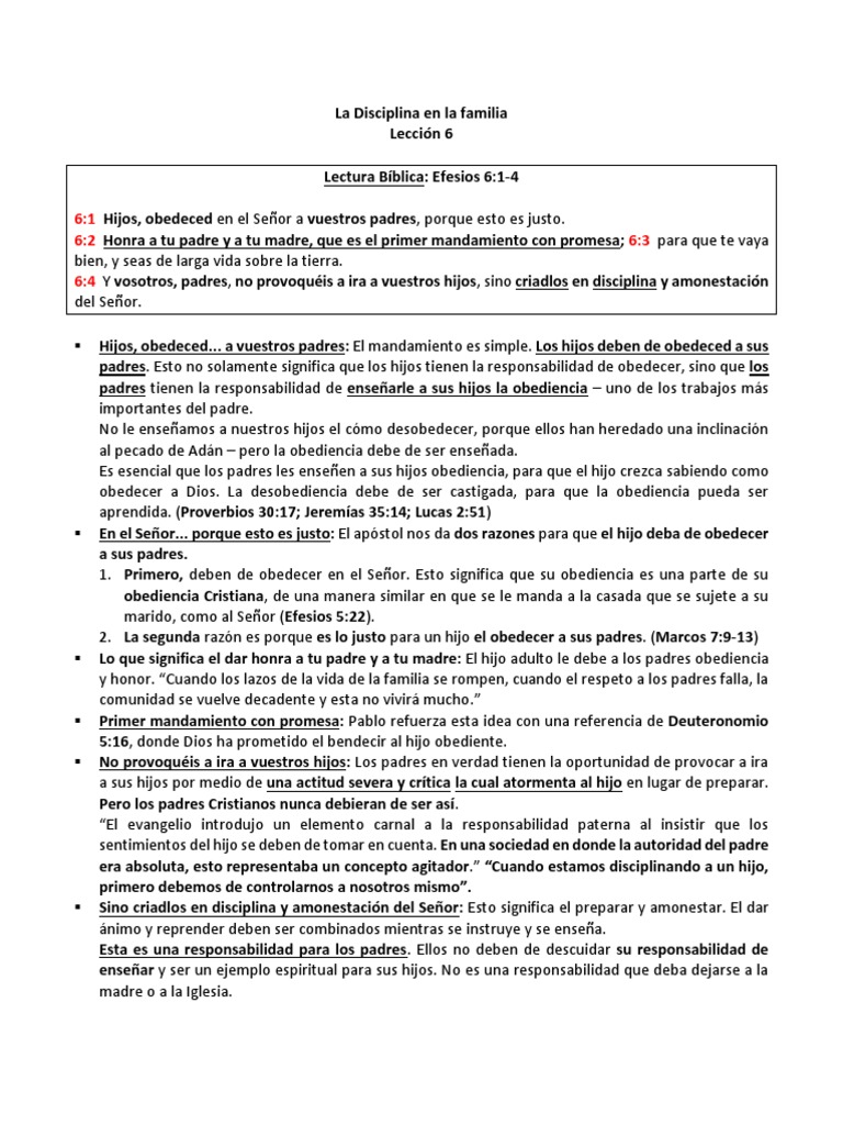La Disciplina en La Familia | PDF | Disciplinas | Amor