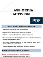Mass Media Activism for Social Change