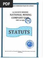Modèle de Statuts SARL en RDC | PDF
