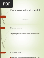 Character Arrays and C-String