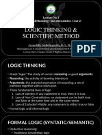 Logic Thinking & Scientific Method 09092022