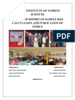 Workshop Report On Sample Size Calculation and Public Etchis Front Page