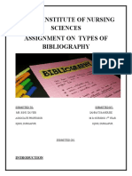 Types of Bibliography