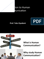 Introduction to the Study of Human Communication