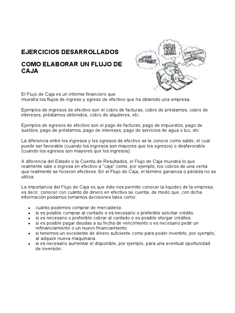 Ejercicio de Flujo de Caja Proyectado | PDF | Flujo de efectivo ...