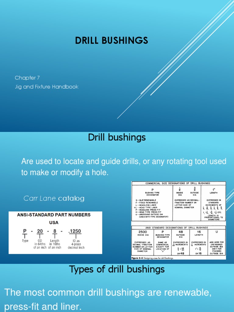 Unit 7 Drill Bushings PDF Metalworking Mechanical Engineering