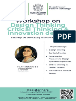 Design Thinking Workshop - Brochure