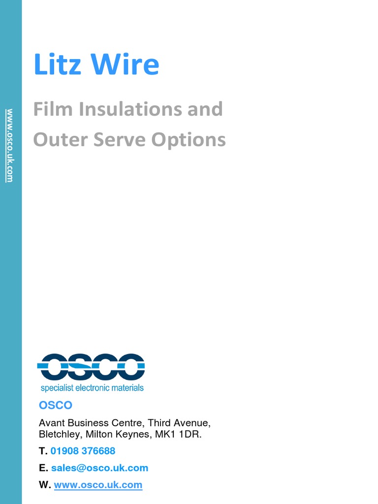 Litz Wire Insulation Guide PDF Insulator (Electricity) Electrical