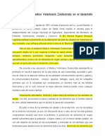 Importancia Del Médico Veterinario Zootecnista en El Desarrollo de Una