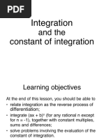 191 Integration and The Constant of Integration