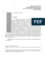 Los servicios autónomos sin personalidad jurídica