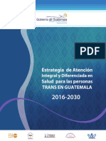 Estrategia de Atención Integral y Diferenciada en Salud para Las Personas Trans en Guatemala