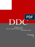 Dewey Decimal Classification Volume-2 Schedules (000-599)