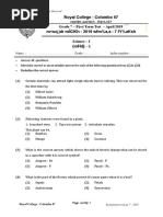 G7 - First Term Examination (2019) - Royal College, Colombo 07