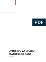 Metodološko Uputstvo Za Izradu Maturskog Rada