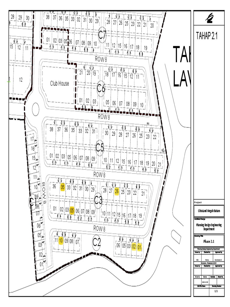 Architectural Site Plan for CitraLand Megah Batam Project Phase 2.1 PDF