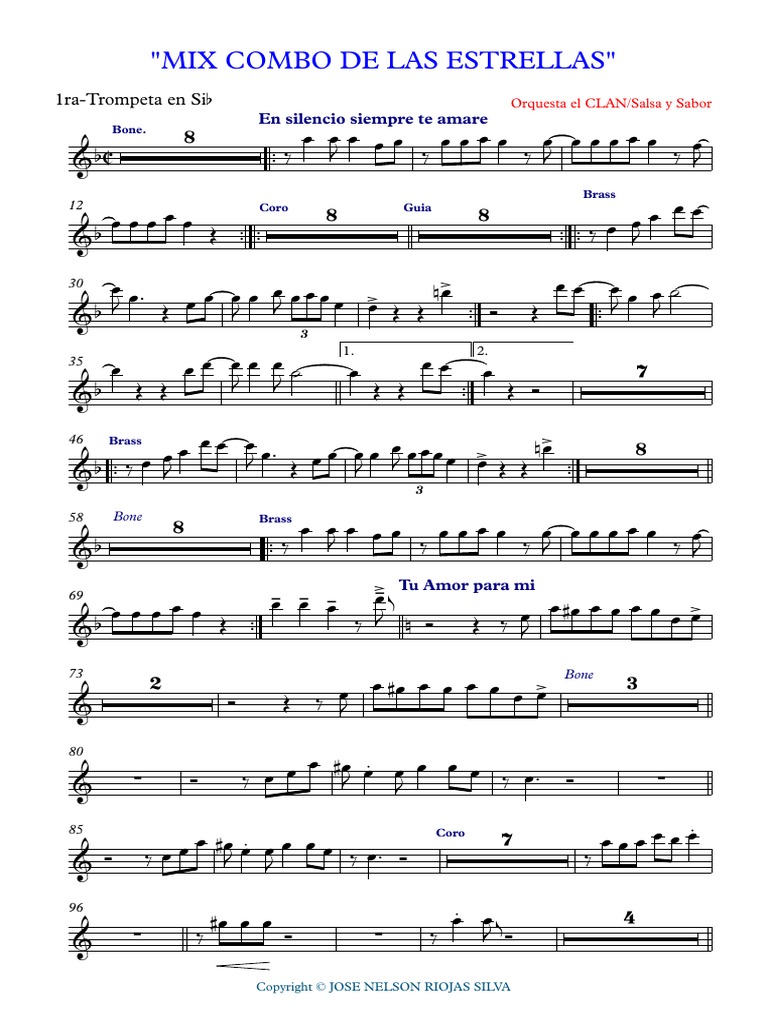 MIX COMBO DE LAS ESTRELLAS 1ra Trompeta 1raTrompeta en Sib PDF