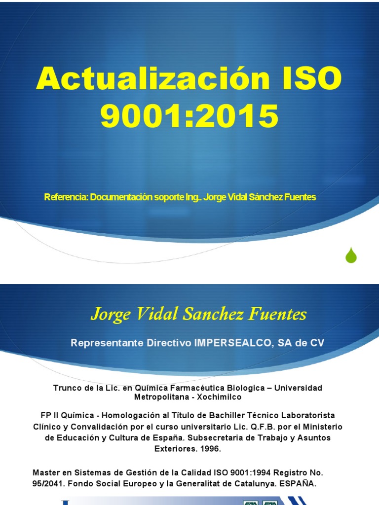 Cambios en ISO 9001:2015 y su impacto | PDF | Calidad (comercial ...