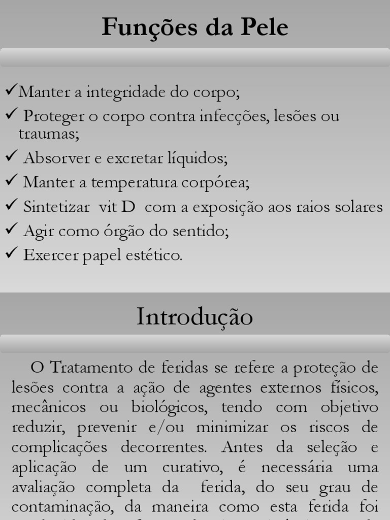 Classificação e Tratamento de Feridas | PDF | Infecção | Patologia