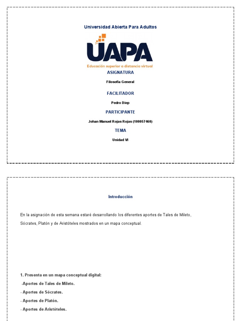 Unidad VI (Filosofia General) PDF Platón Sócrates