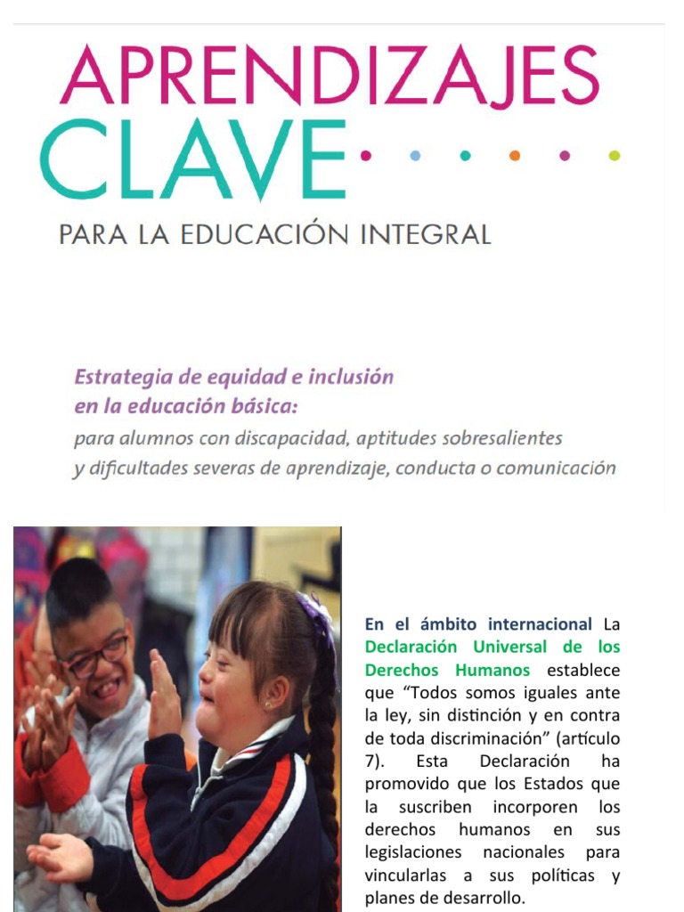Aprendizajes Clave Para La Educación Integral | PDF | Inclusión ...