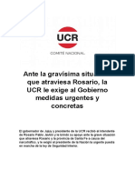 Comunicado de La UCR Por La Violencia en Rosario