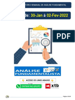 Relatório Semanal Análise Fundamental