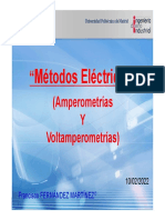 Análisis de métodos eléctricos como la amperometría, voltamperometría y culombimetría