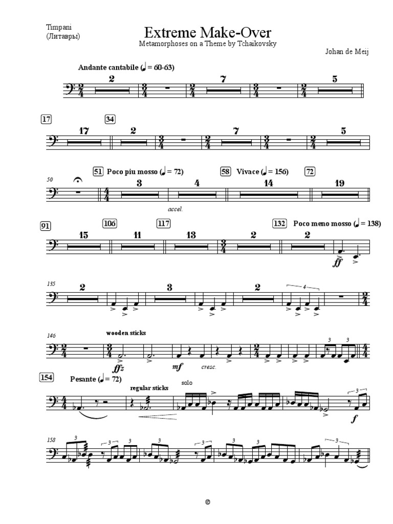 Timpani PDF Tempo Notation