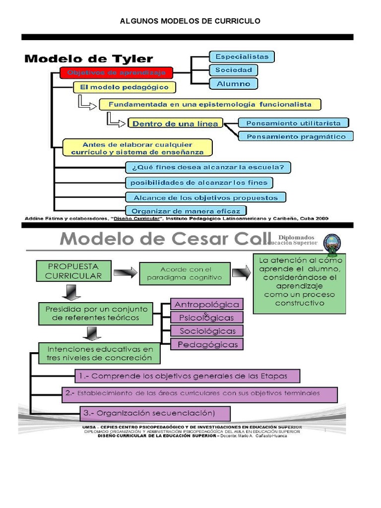 Algunos Modelos de Curriculo | PDF | Plan de estudios | Aprendizaje