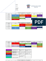 Horarios de Clases Online 2020