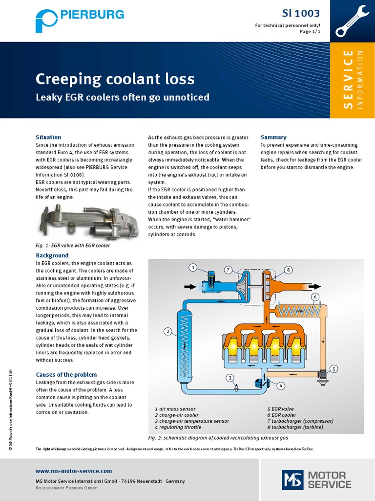 EGR-cooler Test | PDF | Internal Combustion Engine | Leak