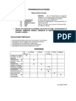 ACTIVIDADES, DEL PROCESO DE MONTAJE de Stand