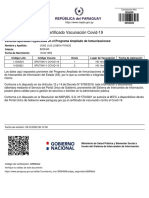 Certificado Vacunación Covid-19: República Del Paraguay