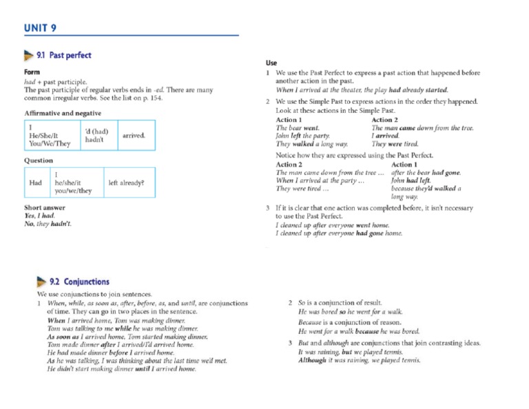 Past Perfect Summary PDF | PDF