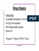 Classroom Bingo Game Instructions