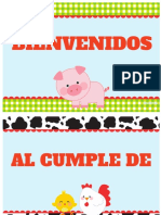 Cartel Bienvenidos X 1 U