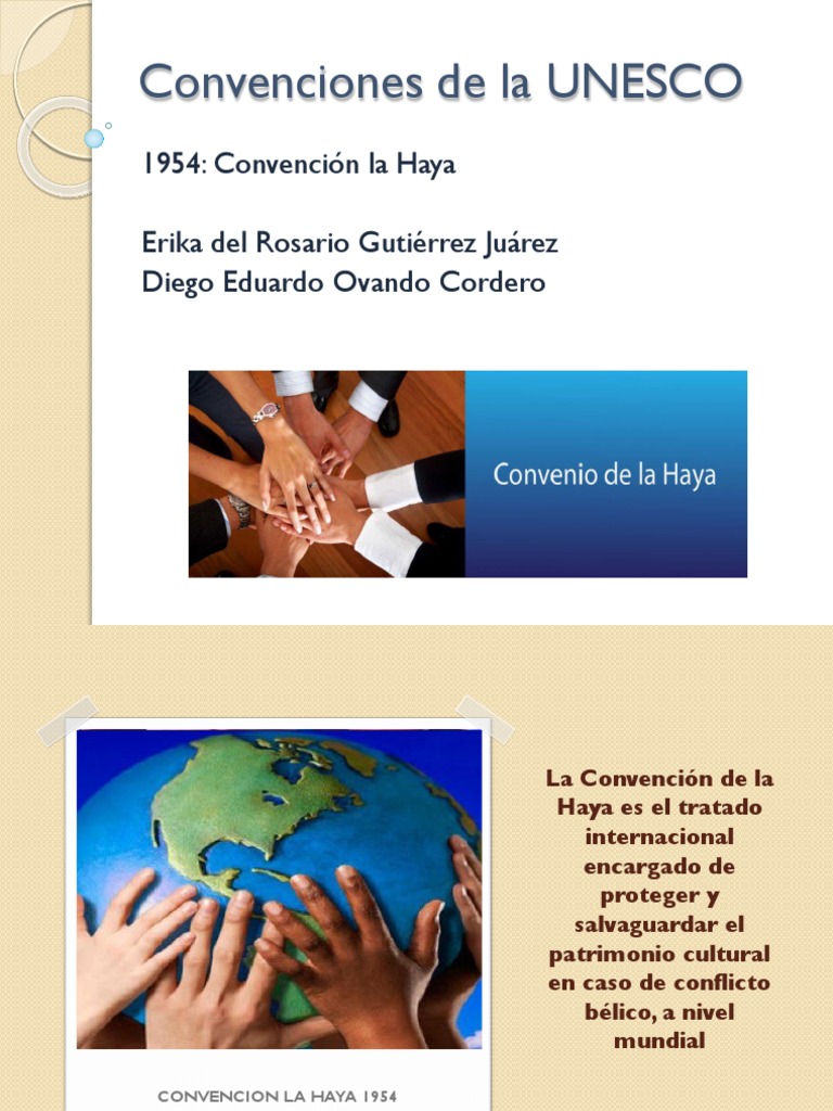 El Convenio de La Haya (UNESCO) PDF Justicia Crimen y violencia