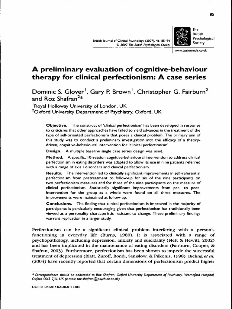 Cognitive Behavioral Model Of Abnormality