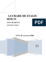 Lucrare de Stagiu Sem III Anul 2. 2011