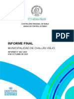 Informe Final N°660 de 2022, Sobre Auditoría Al Programa Social Chillán Viejo Gas + Barato, en La Municipalidad de Chillán Viejo - Octubre-2022