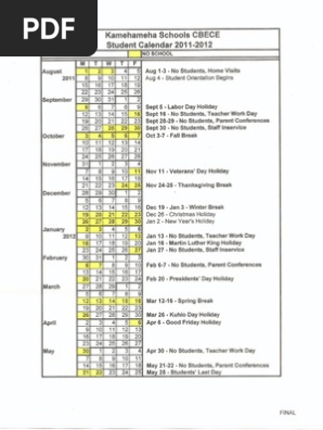 School Calendar | PDF