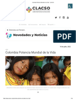 Colombia Potencia Mundial de La Vida - CLACSO