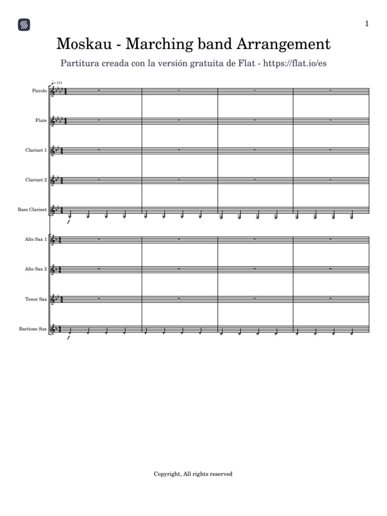 Moskau Marching Band Arrangement PDF Musical Instruments Music