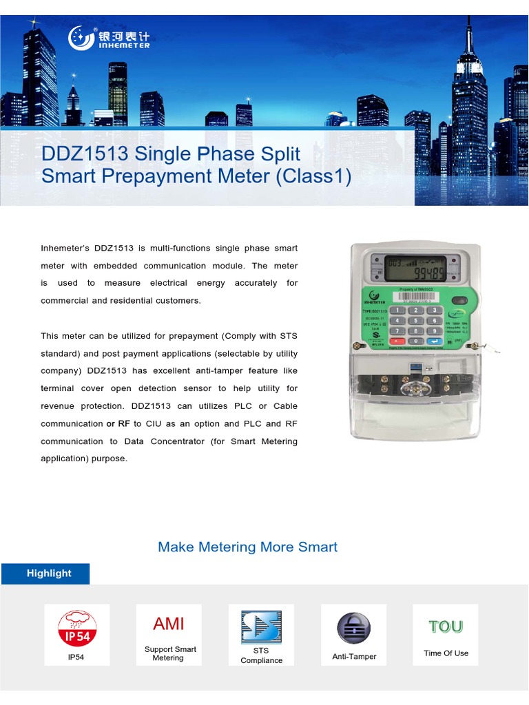 1 Single Phase Meter Brochure-T | PDF | Electrical Engineering ...