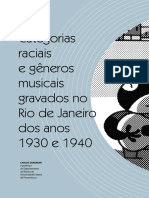 Samba, Raça e Mestiçagem na Música Popular Brasileira dos Anos 1930-1940