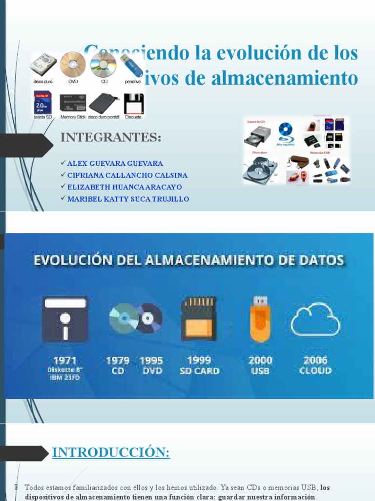 Evolución de Dispositivos de Almacenamiento | PDF | Computación en la ...