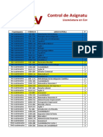 Control de Asignaitura de La Universidad